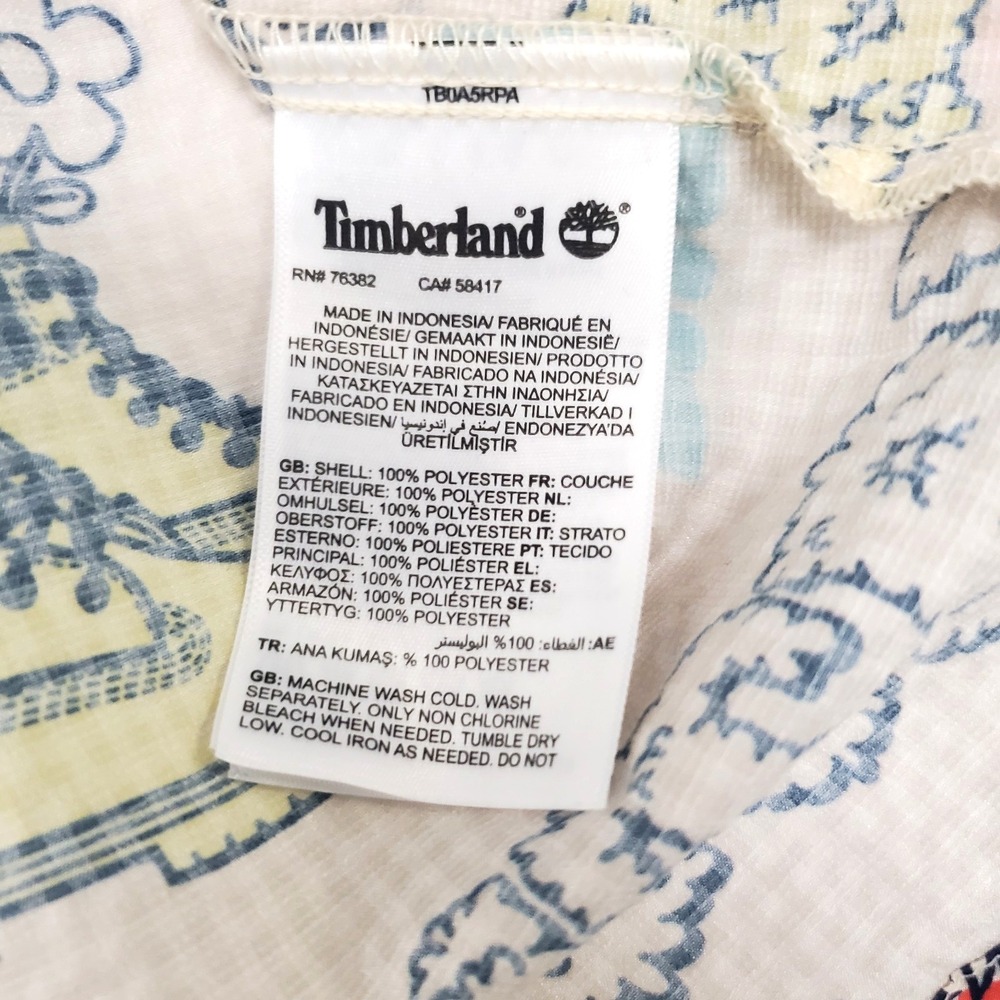Timberland Short Sleeve Graphic Resort Shirt Nature size XL - Picture 10 of 13
